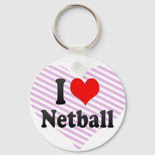 I love Netball Key Ring