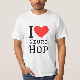I love neuro hop square sticker T-Shirt