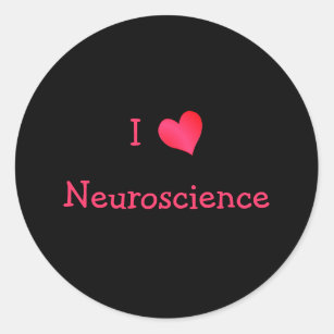 I Love Neuroscience Classic Round Sticker