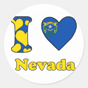 I love Nevada Classic Round Sticker