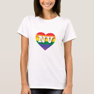 I Love Nevada Rainbow Heart T-Shirt