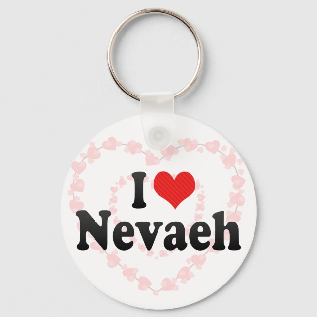 I Love Nevaeh Key Ring (Front)