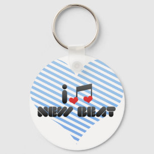 I Love New Beat Key Ring