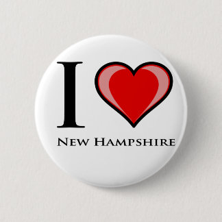 I Love New Hampshire 6 Cm Round Badge