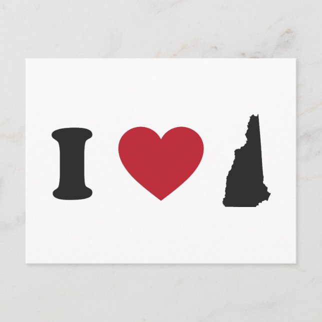 I Love New Hampshire Postcard (Front)