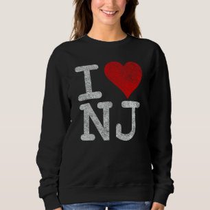I Love New Jersey I Heart NJ Sweatshirt