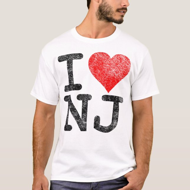 I Love New Jersey I Heart Nj  T-Shirt (Front)