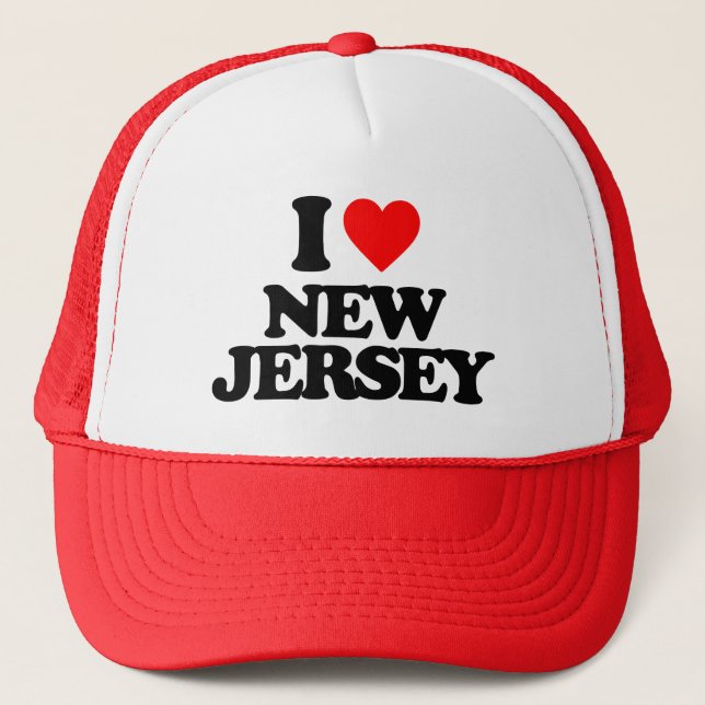 I LOVE NEW JERSEY TRUCKER HAT (Front)