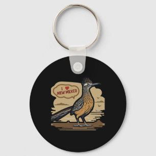 I Love New Mexico Roadrunner Key Ring