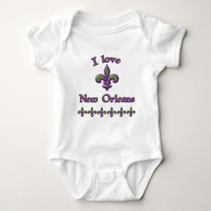 I Love New Orleans T shirts, Mugs, Buttons Baby Bodysuit