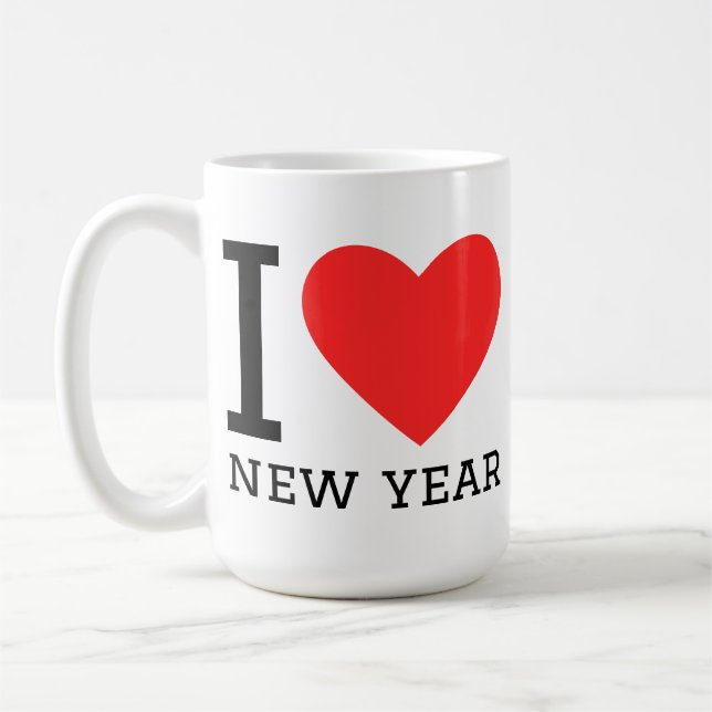 I love new year coffee mug (Left)