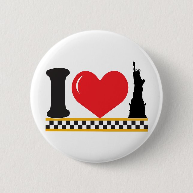 I Love New York 6 Cm Round Badge (Front)