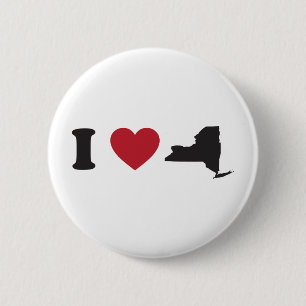 I Love New York 6 Cm Round Badge