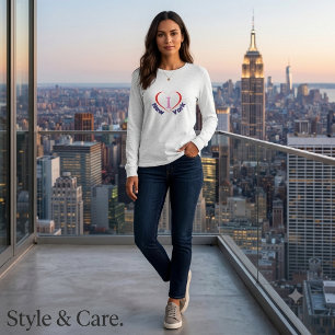I Love New York Graphic Womens T Shirt Style