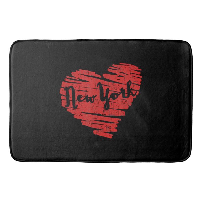 I Love New York Heart NY Bath Mat (Front)