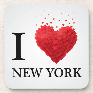 I Love New York Hearts Coaster