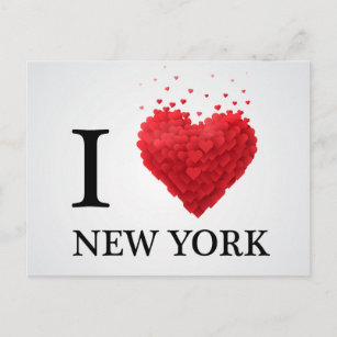 I Love New York Hearts Postcard