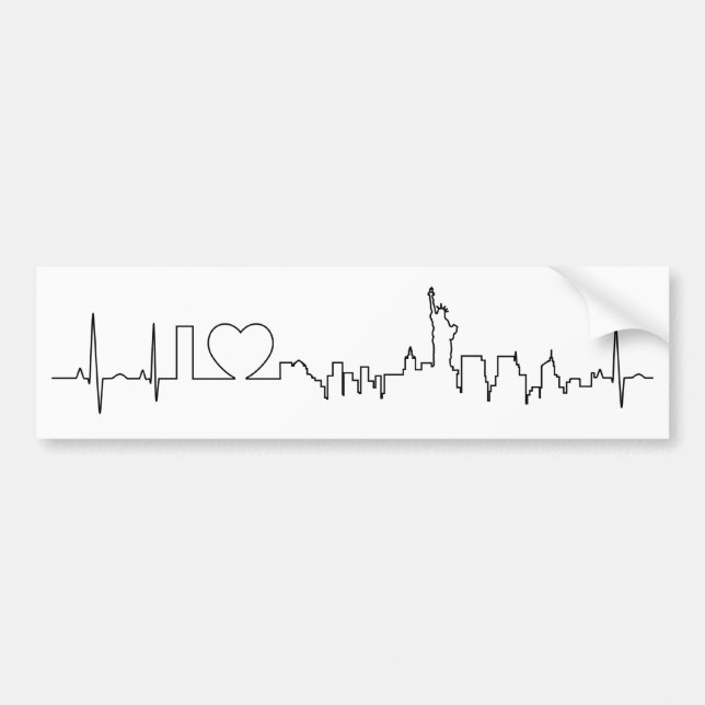 I love New York in a extraordinary style Bumper Sticker (Front)