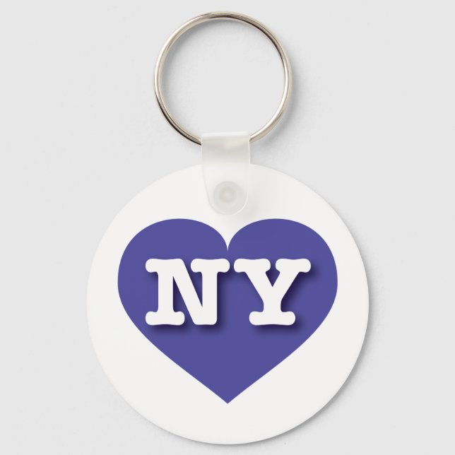 I love New York - NY blue heart Key Ring (Front)