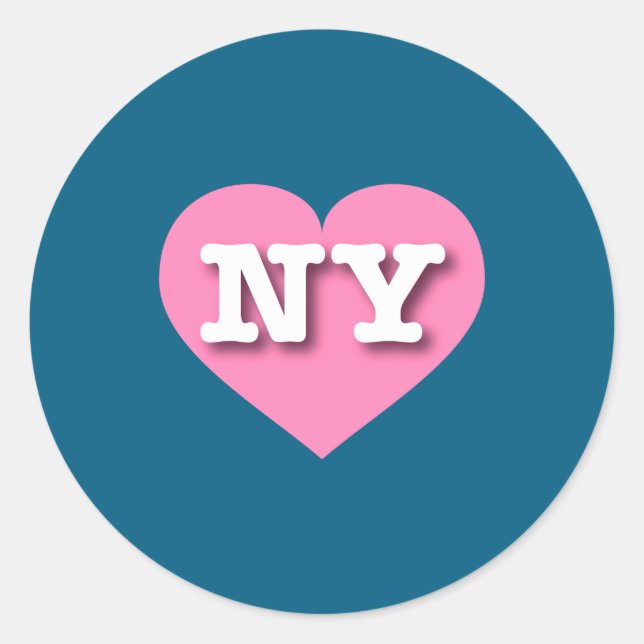 I Love New York Ny Nk Heart  Classic Round Sticker (Front)