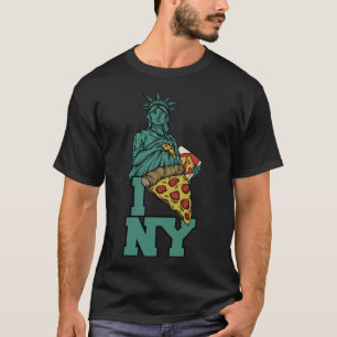 I Love New York Pizza Statue Of Liberty USA Americ T-Shirt