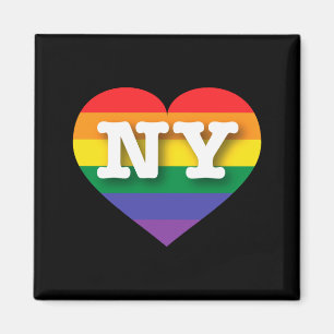 I Love New York Rainbow Heart Magnet