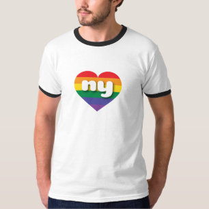 I Love New York Rainbow Heart T-Shirt