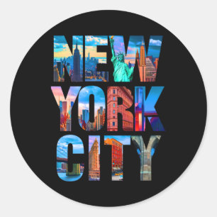 I Love New York Top Classic Round Sticker