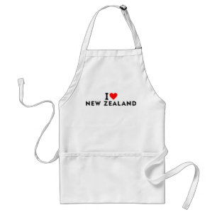 I love New Zealand country like heart travel touri Standard Apron