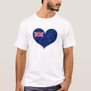 I Love New Zealand Flag T-Shirt