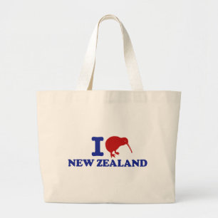 I Love New Zealand Large Tote Bag
