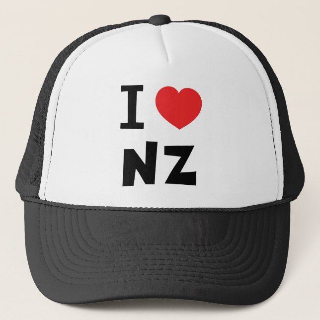 I love new zealand trucker hat (Front)
