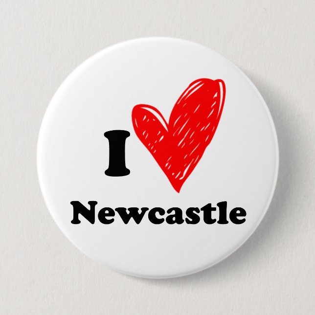 I Love Newcastle 7.5 Cm Round Badge (Front)