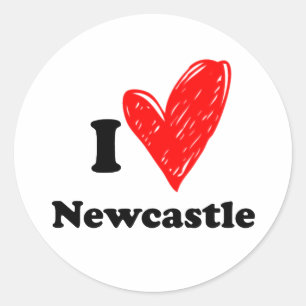 I Love Newcastle Classic Round Sticker