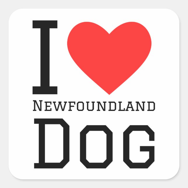 I love Newfoundland dog  Square Sticker (Front)