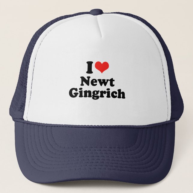 I Love Newt Gingrich Trucker Hat (Front)