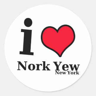 I love NEWYORK Classic Round Sticker