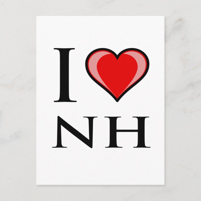 I Love NH - New Hampshire Postcard (Front)