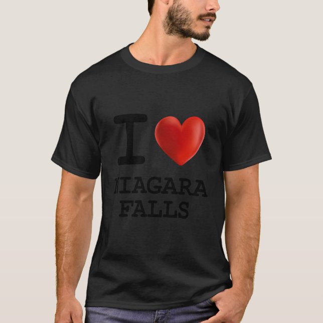 I Love Niagara Falls Tourist He T-Shirt (Front)