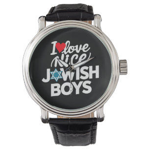 I Love Nice Jewish Boys Jews Hebrews Hanukkah Watch