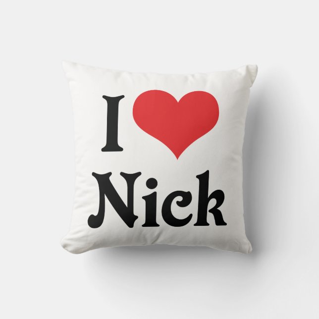 I Love Nick Cushion (Front)