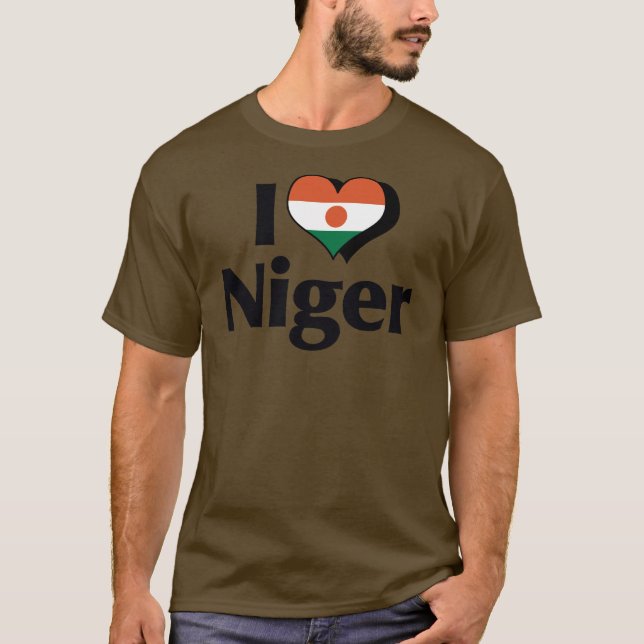 I Love Niger Flag Shirt (Front)