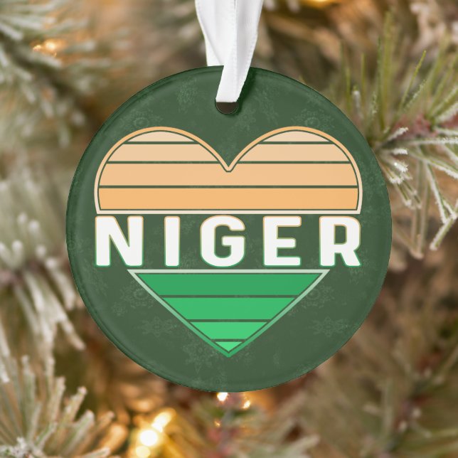 I Love Niger, Nigerien Heart Ornament (Tree)