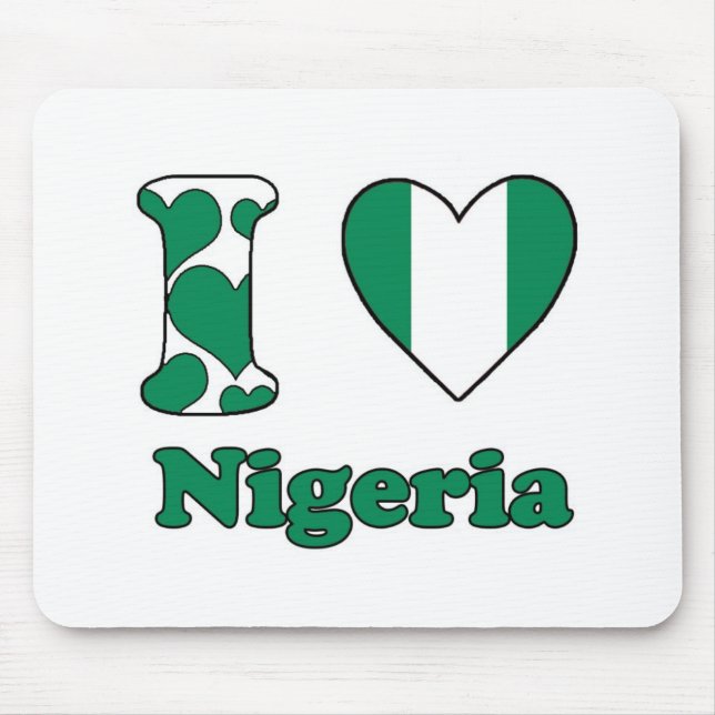 I love Nigeria Mouse Pad (Front)