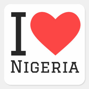 I love Nigeria Square Sticker