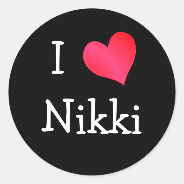 I Love Nikki Classic Round Sticker (Front)