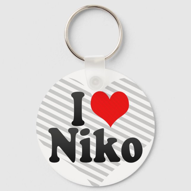 I love Niko Key Ring (Front)