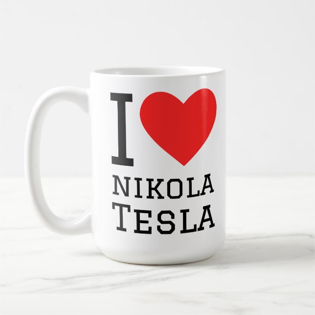 I love Nikola Tesla  Coffee Mug (Left)