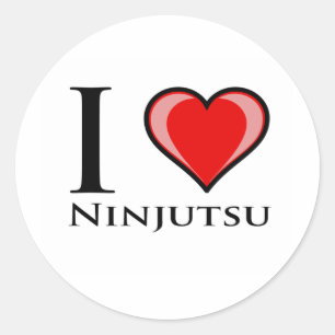 I Love Ninjutsu Classic Round Sticker