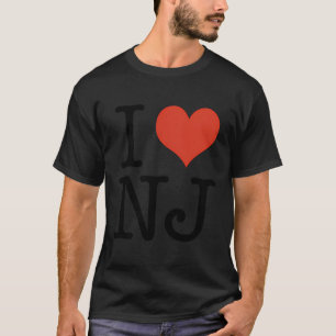 I Love Nj New Jersey Usa American T-Shirt